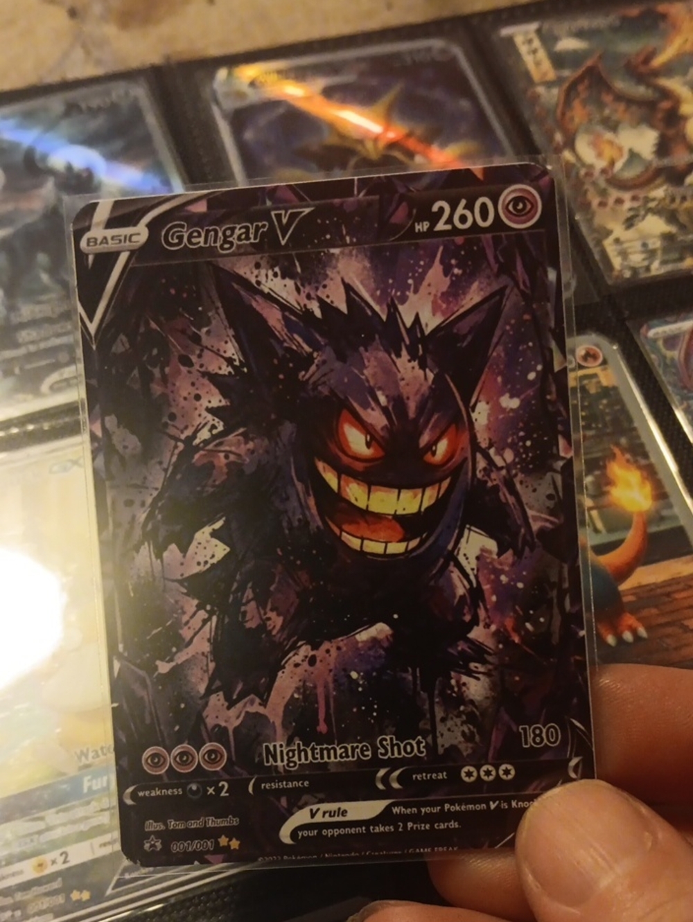 Gengar V Trading Card - Purple